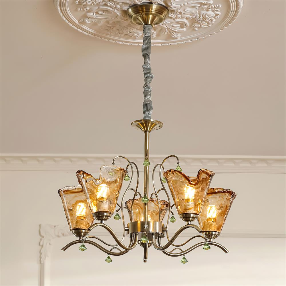 Givona Floral Glass Chandelier - Letslighting