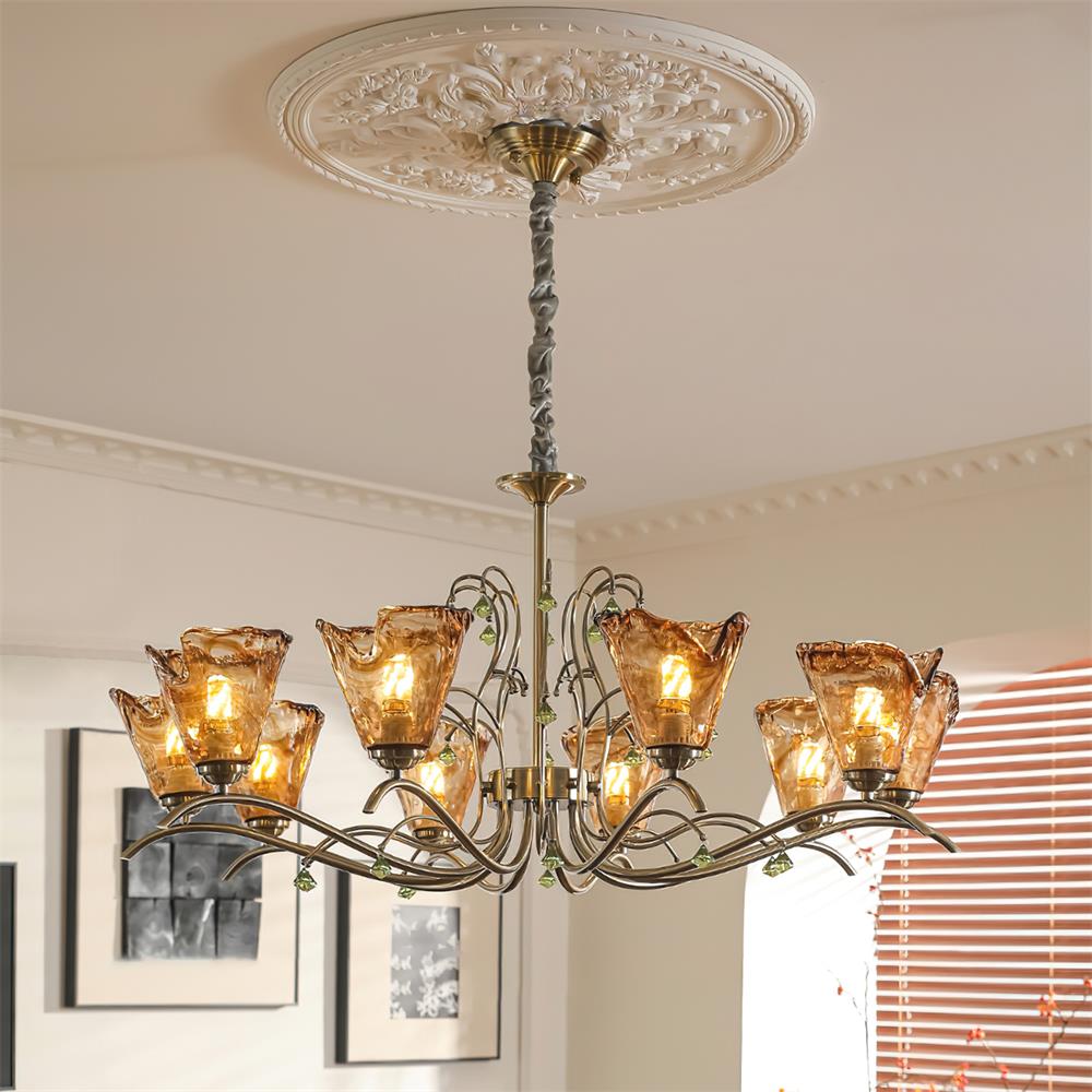 Givona Floral Glass Chandelier - Letslighting