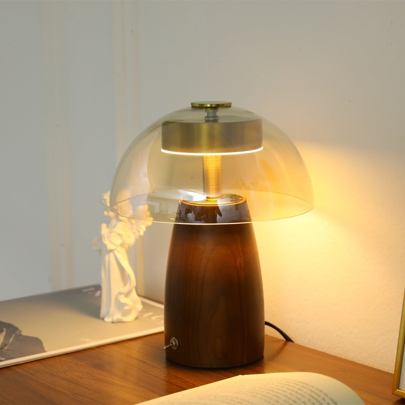 Veyra Lampe de Table Élégante Moderne en Verre