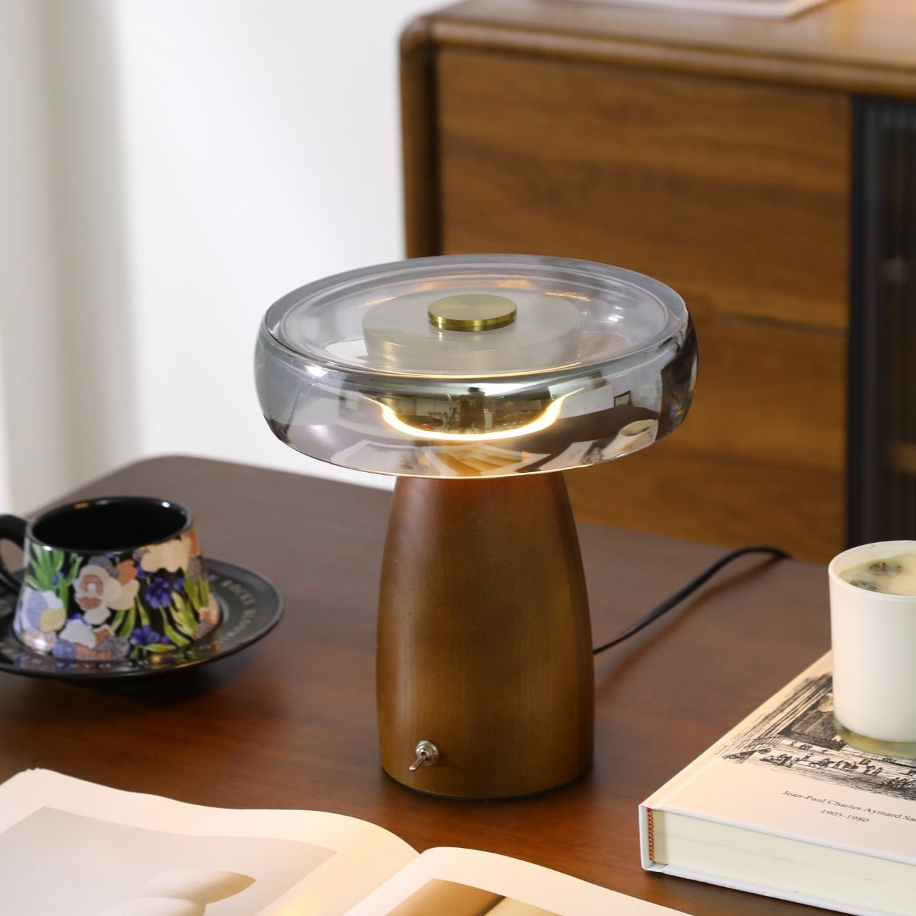 Veyra Lampe de Table Élégante Moderne en Verre