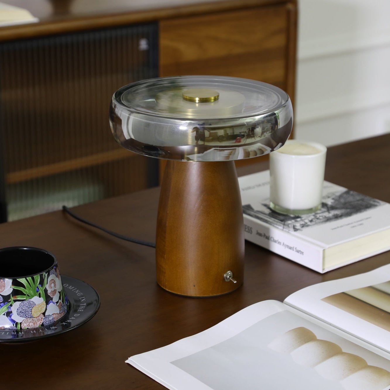 Veyra Lampe de Table Élégante Moderne en Verre