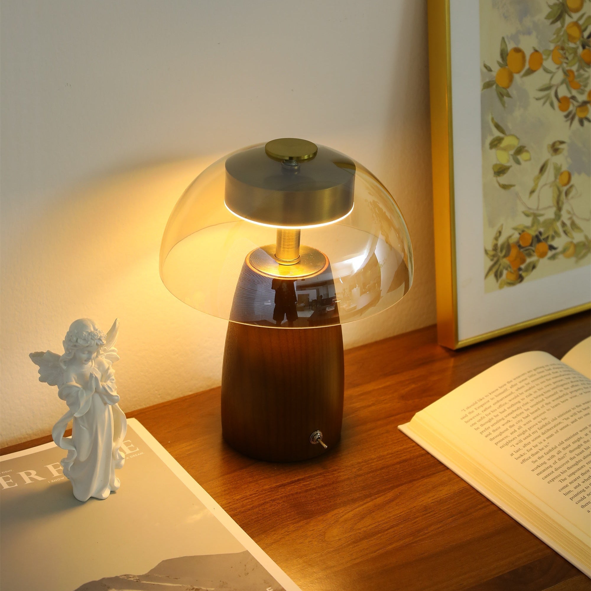 Veyra Lampe de Table Élégante Moderne en Verre