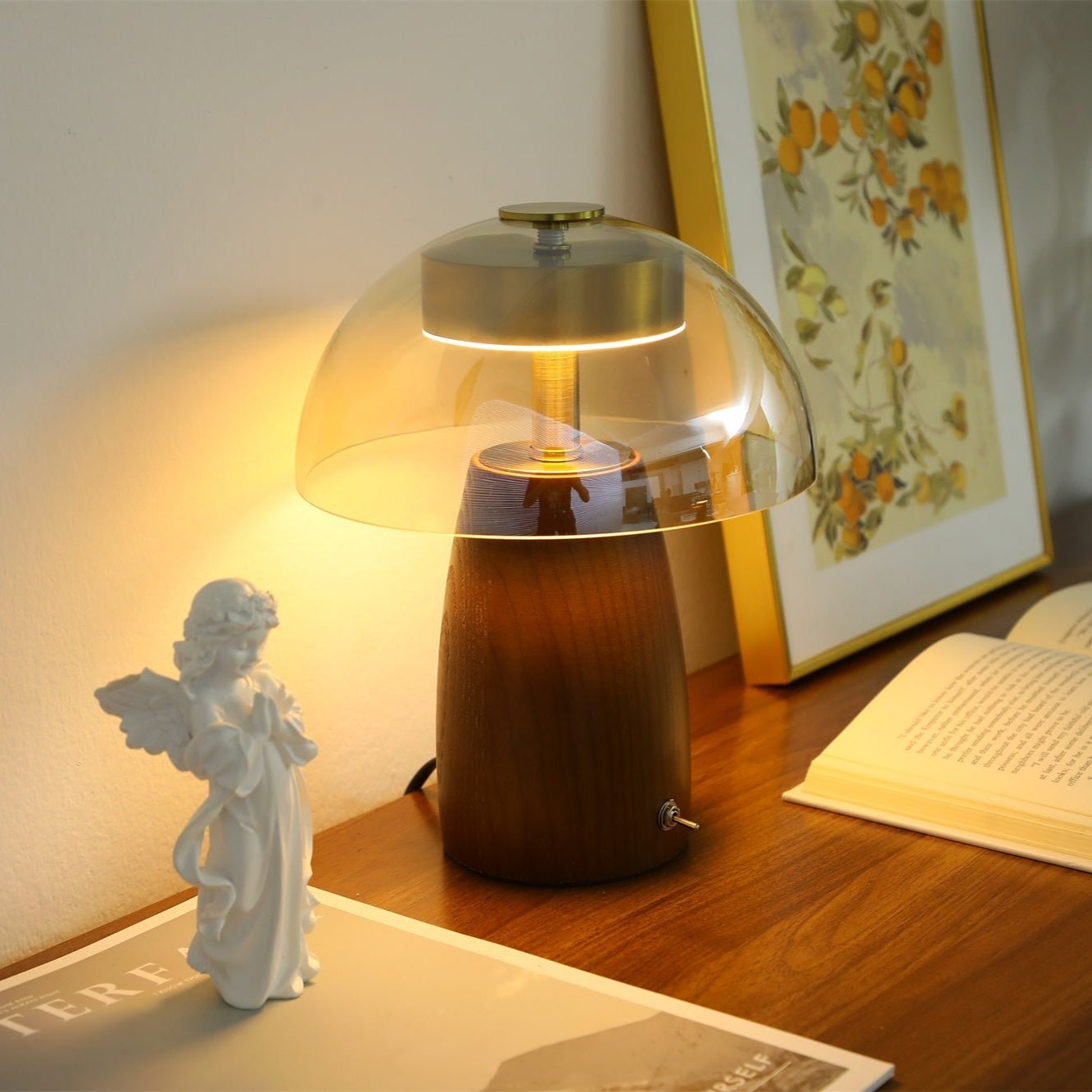 Veyra Lampe de Table Élégante Moderne en Verre