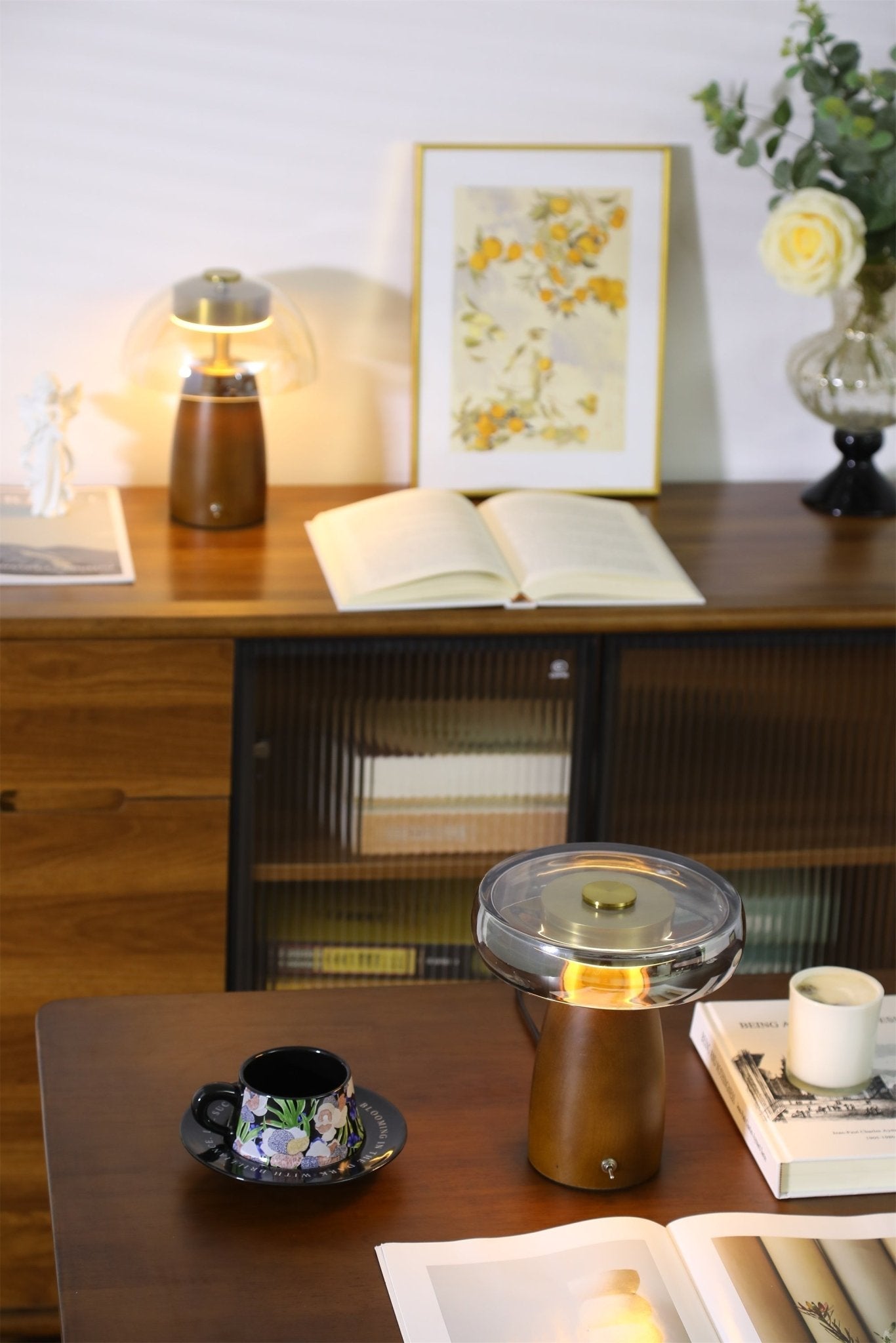 Veyra Lampe de Table Élégante Moderne en Verre