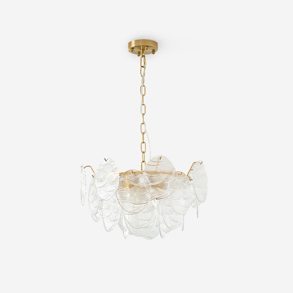 Chandelier Glass Discs Frame Gold Finish Victorian - Letslighting