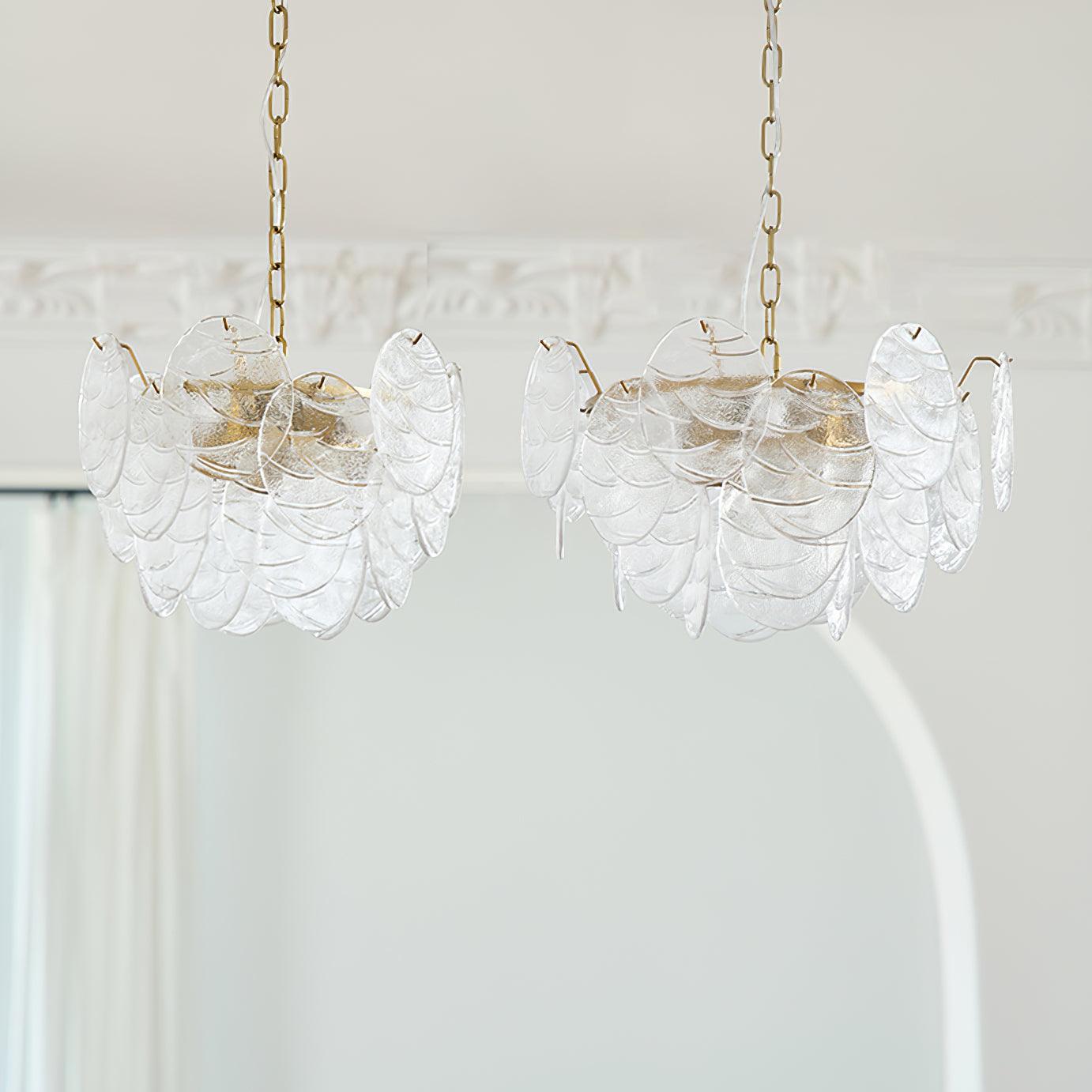 Chandelier Glass Discs Frame Gold Finish Victorian - Letslighting