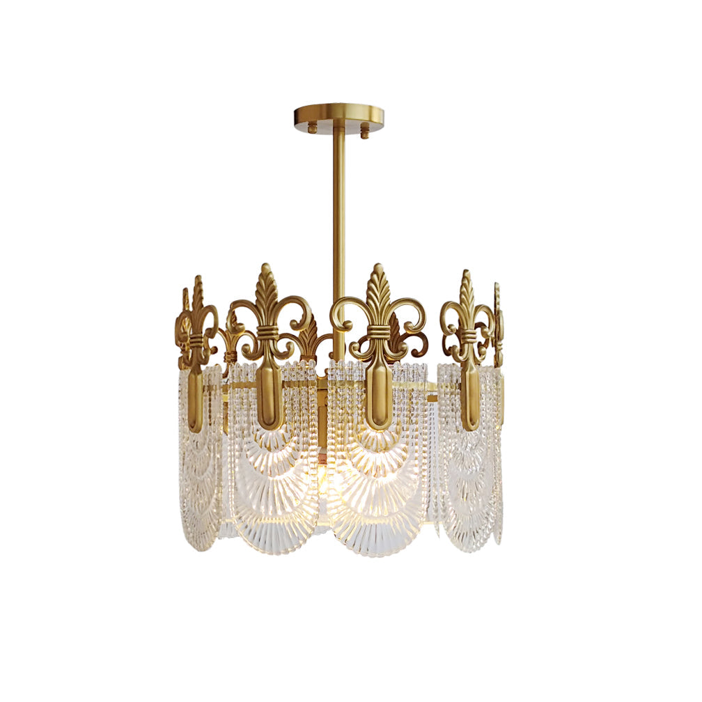Cashaor Postmodern Luxury Brass Glass Chandelier - Lamp Copper