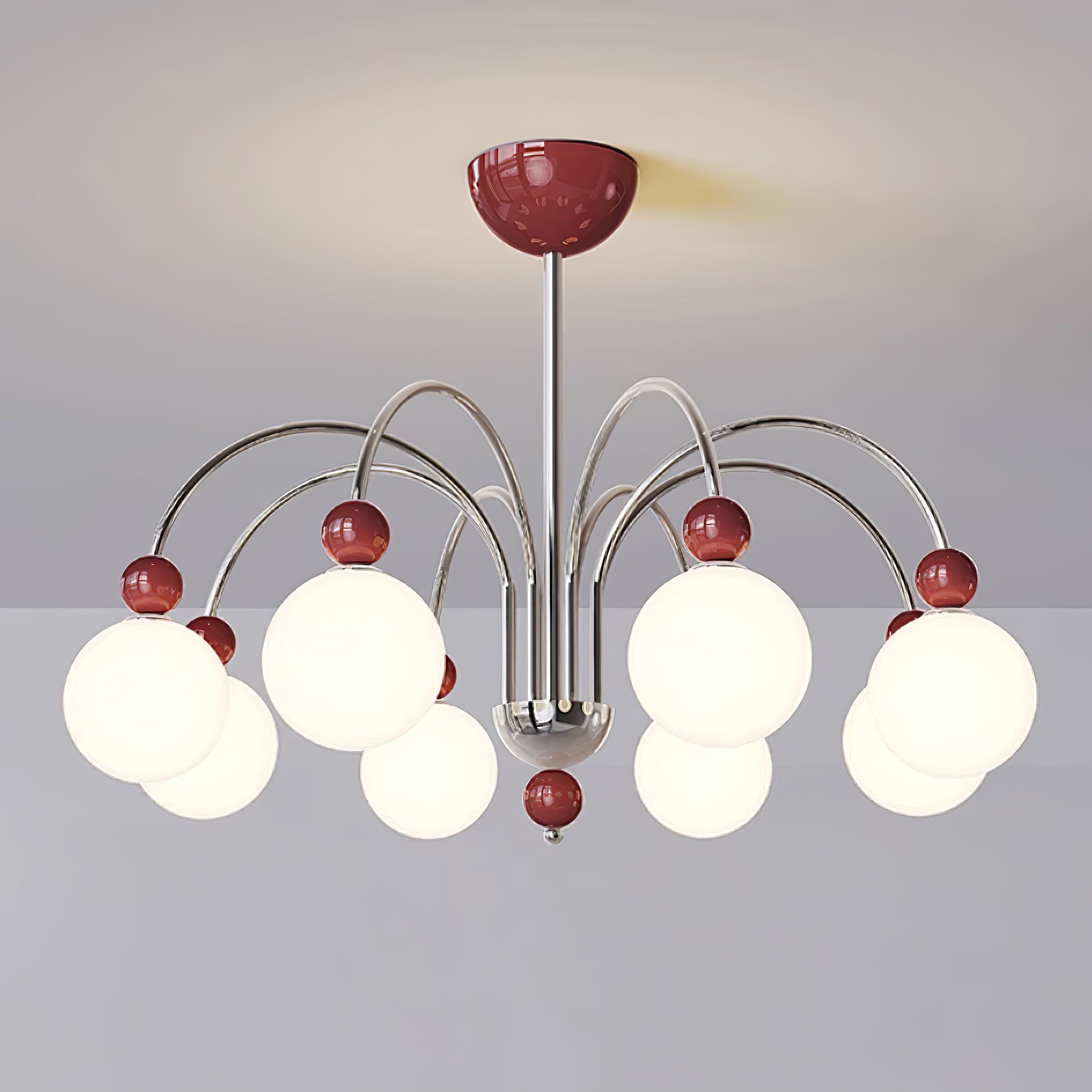 Vierra Carisa Chandelier Red Green Modern - Letslighting