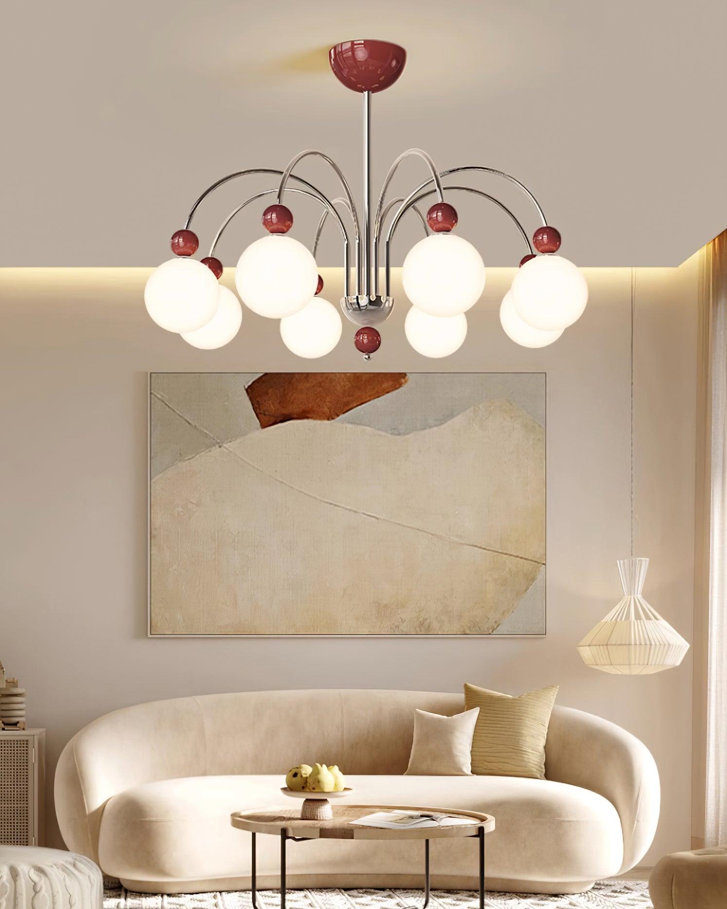 Vierra Carisa Chandelier Red Green Modern - Letslighting