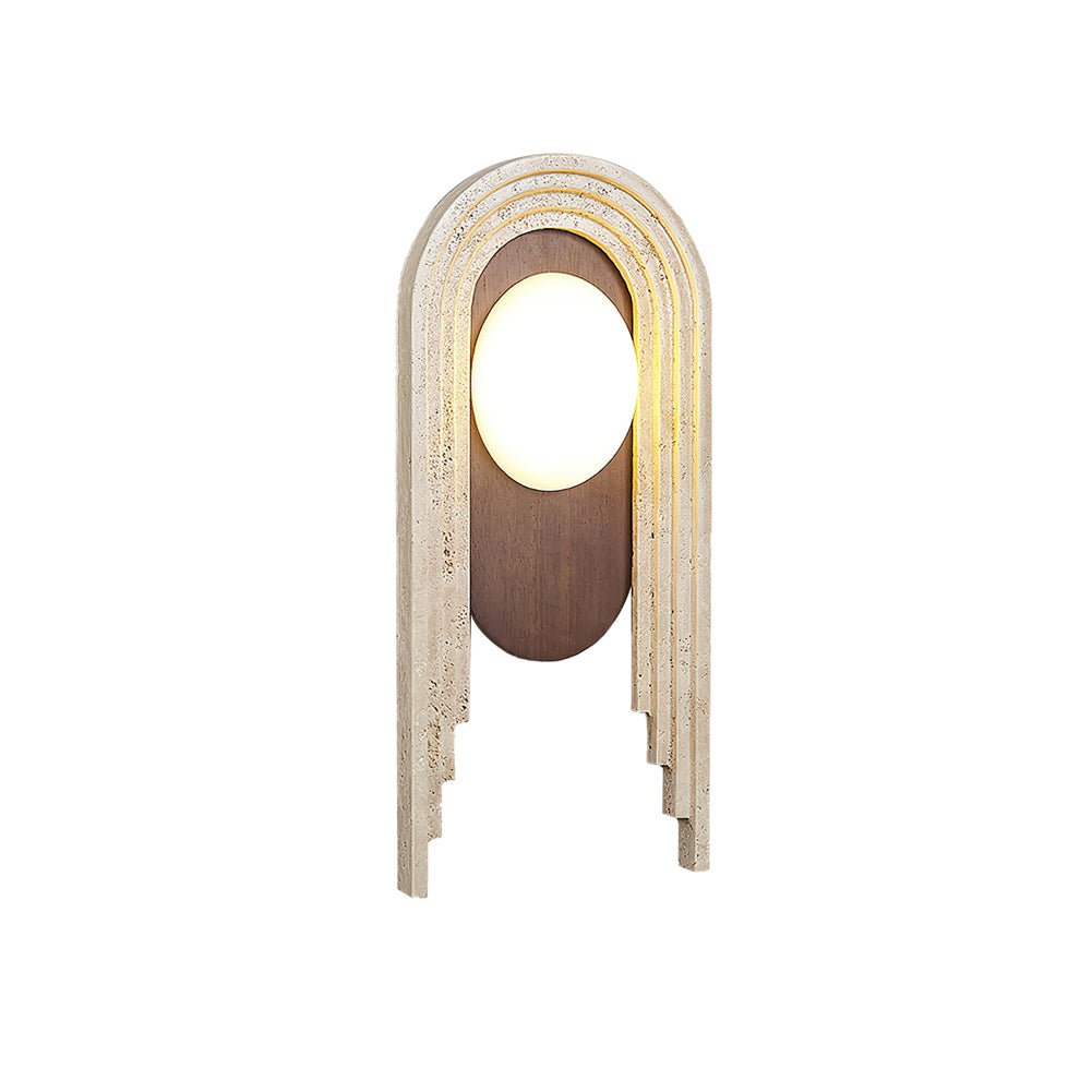 Uloryra Arch-Frame Travertine Wall Light - Letslighting