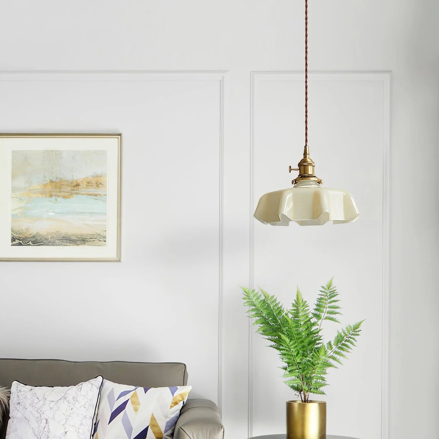Valentina Vintage LED Suspension Métal/Verre Chambre À Coucher