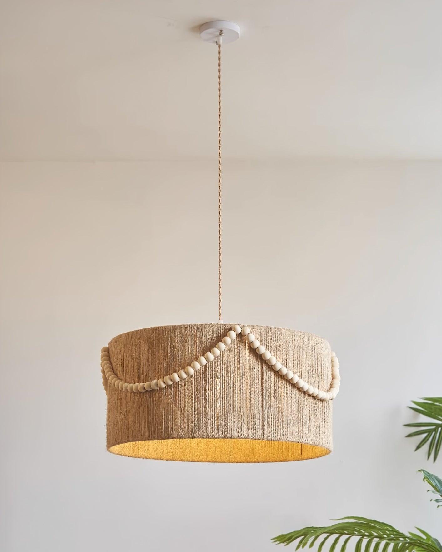Liviza Pendant Lamp Jute Handwoven Organic Vintage - Letslighting