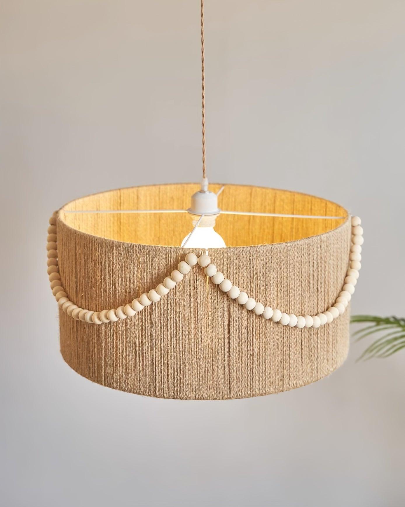 Liviza Pendant Lamp Jute Handwoven Organic Vintage - Letslighting