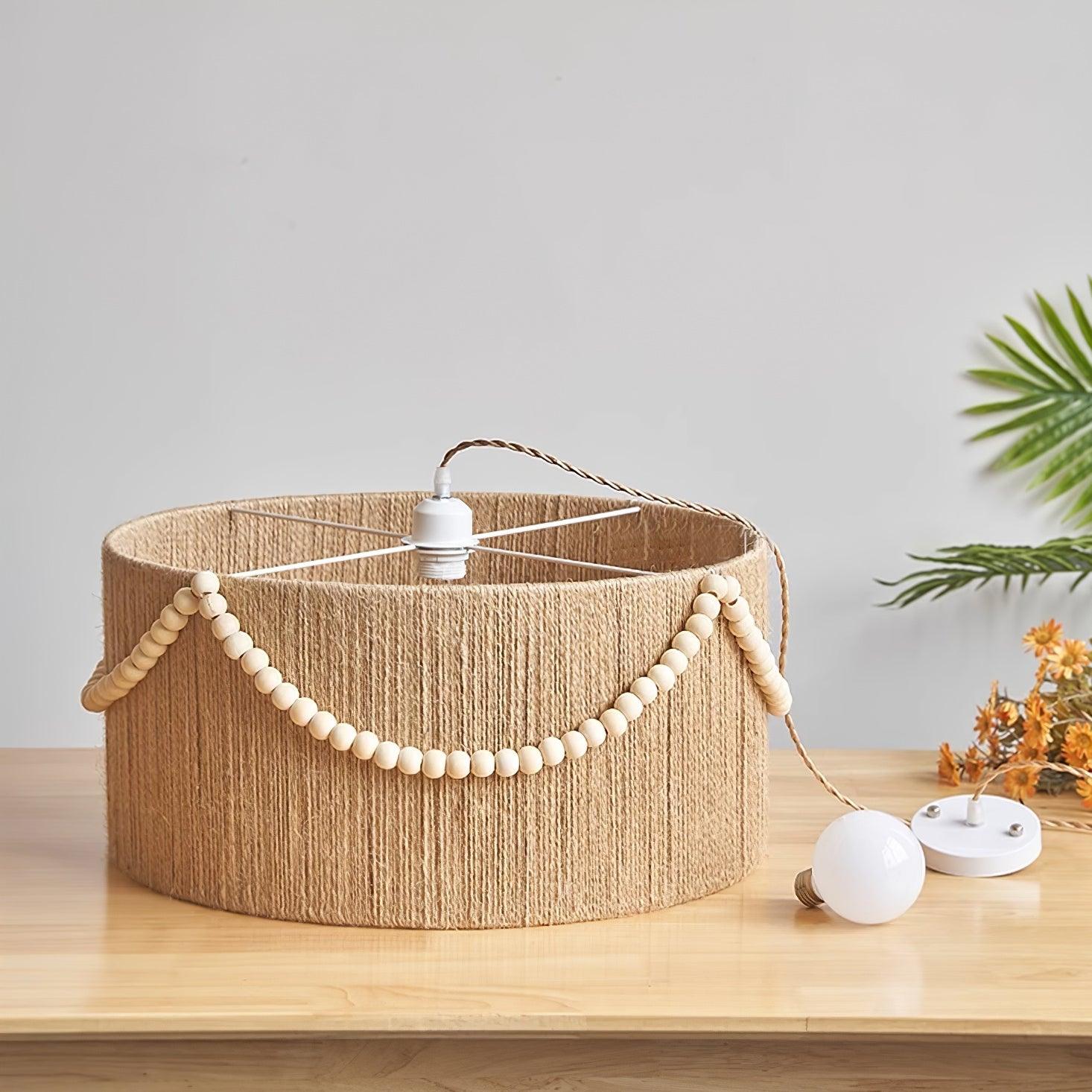 Liviza Pendant Lamp Jute Handwoven Organic Vintage - Letslighting
