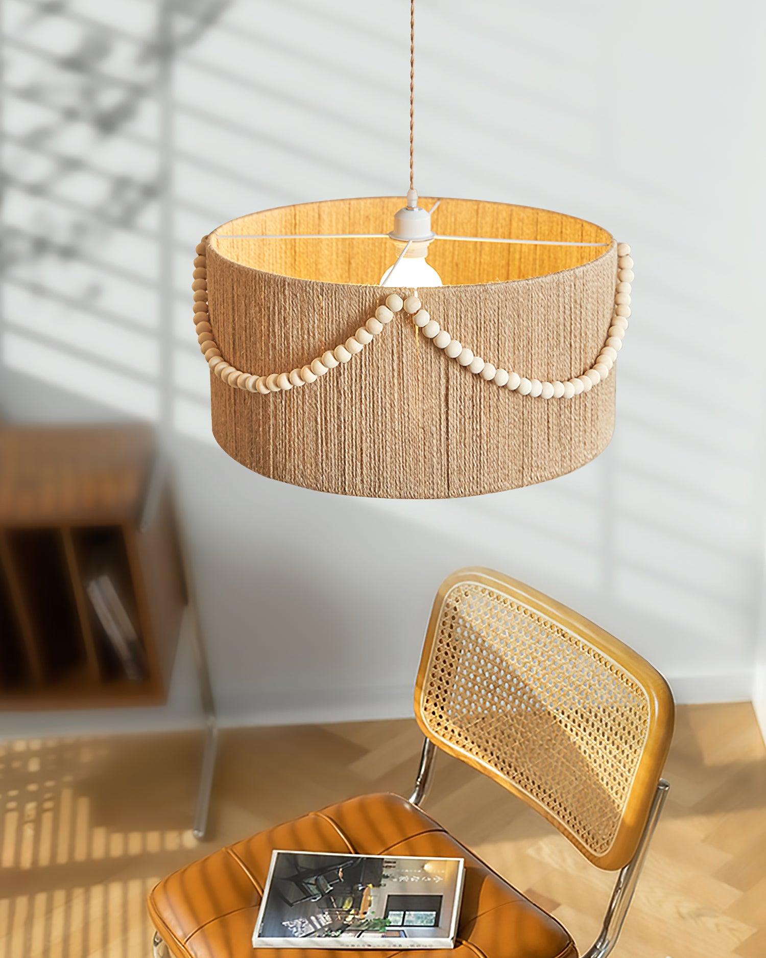 Liviza Pendant Lamp Jute Handwoven Organic Vintage - Letslighting