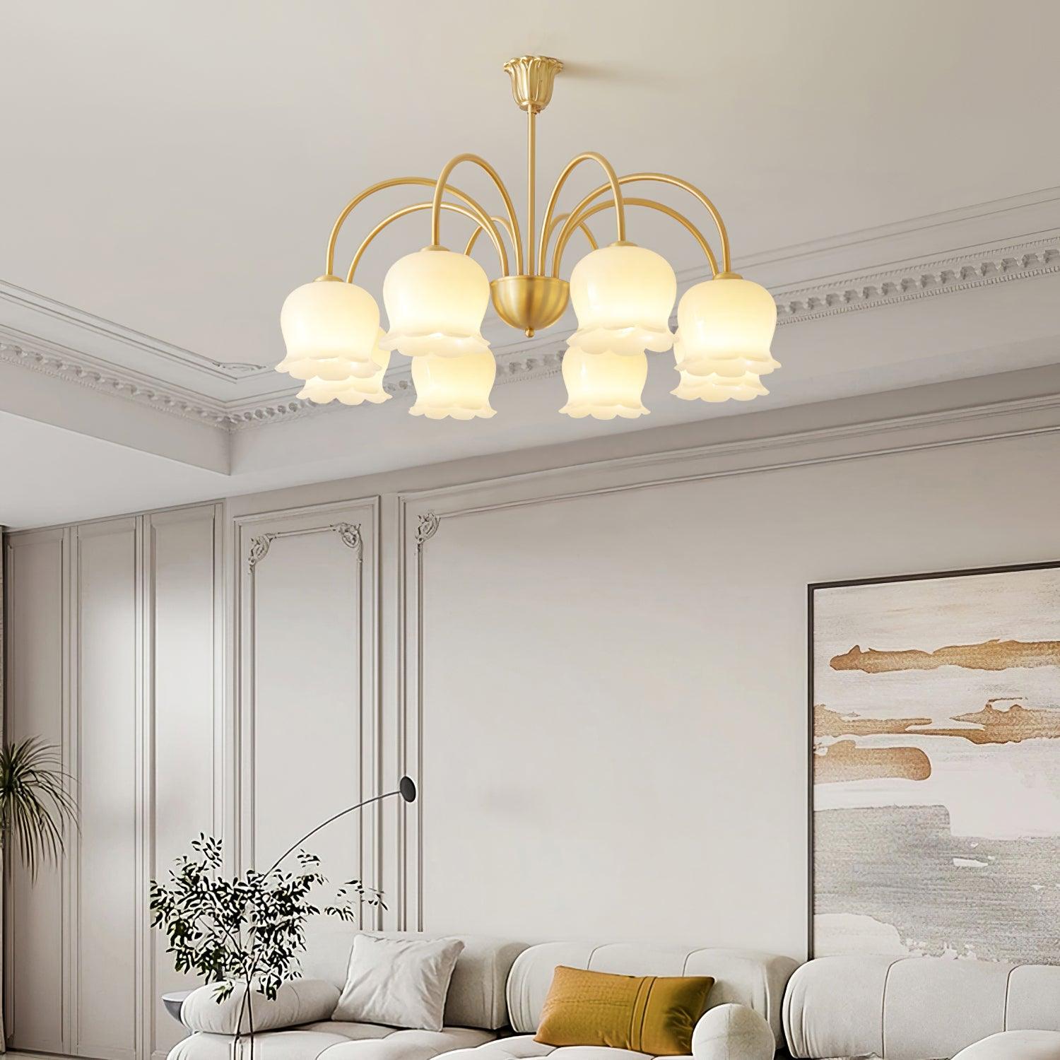 Fionel Petal Glass Floral Chandelier - Letslighting
