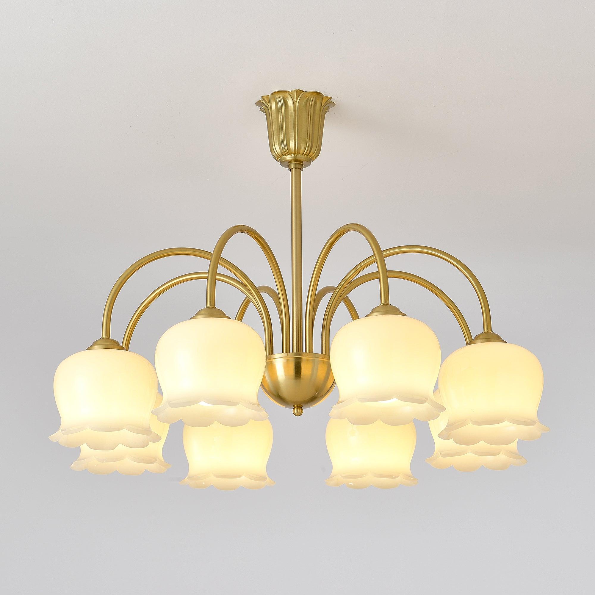 Fionel Petal Glass Floral Chandelier - Letslighting
