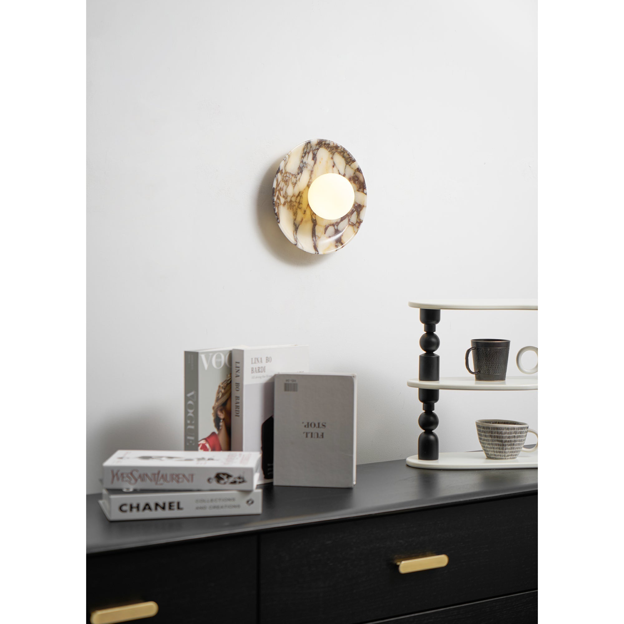 Cacariel Modern Minimalist Marble Glass Wall Lamp - Lamp Copper