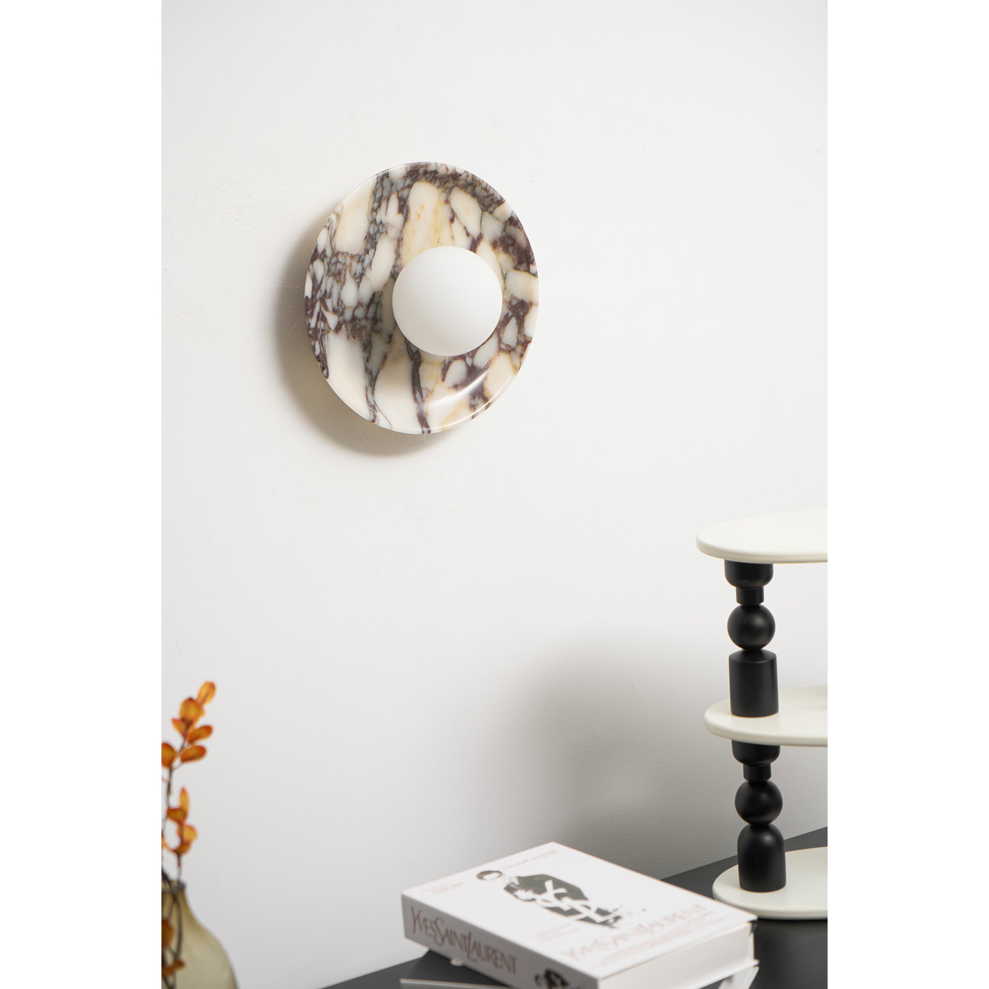 Cacariel Modern Minimalist Marble Glass Wall Lamp - Lamp Copper