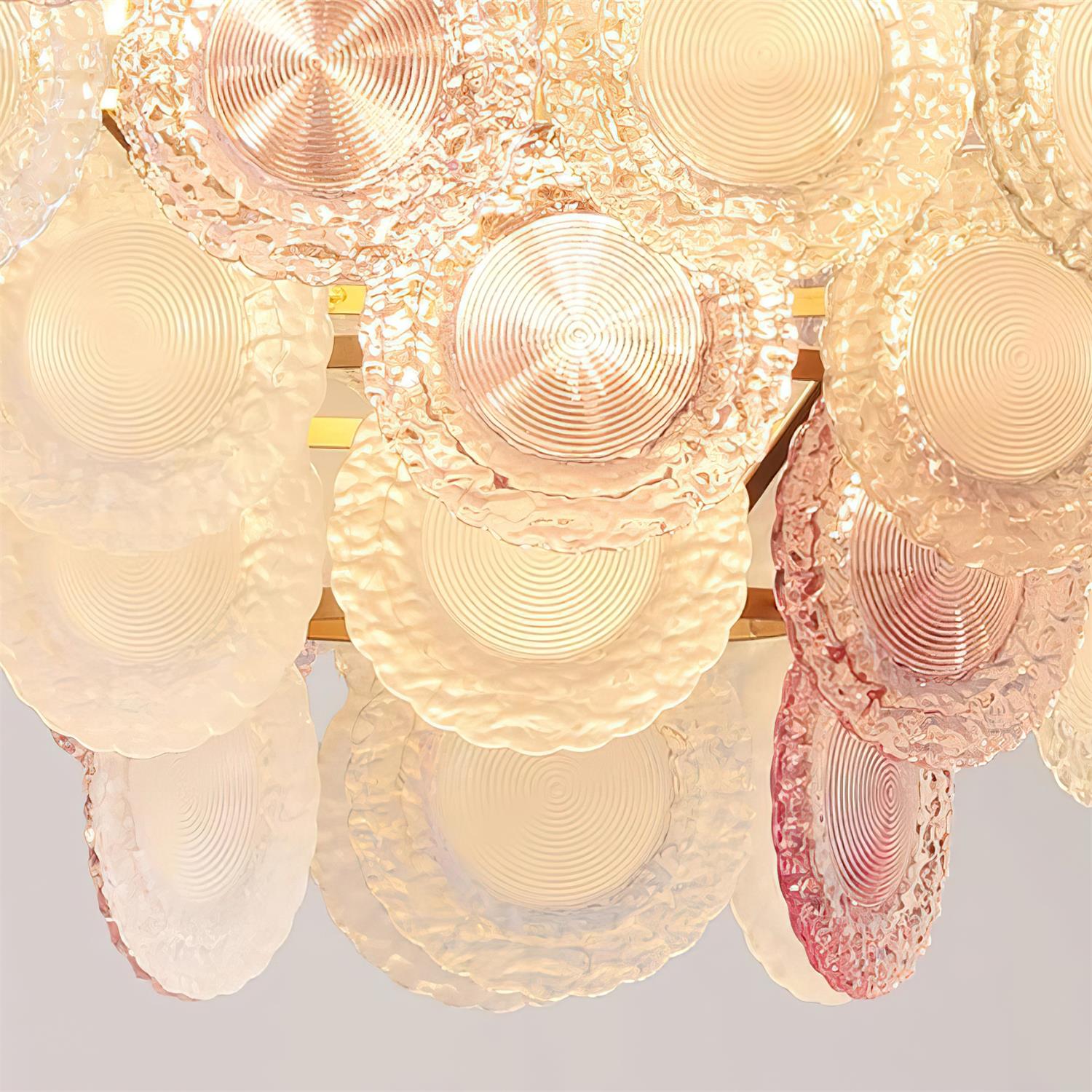Violaire Chandelier with Blush Pink & Clear Discs - Letslighting