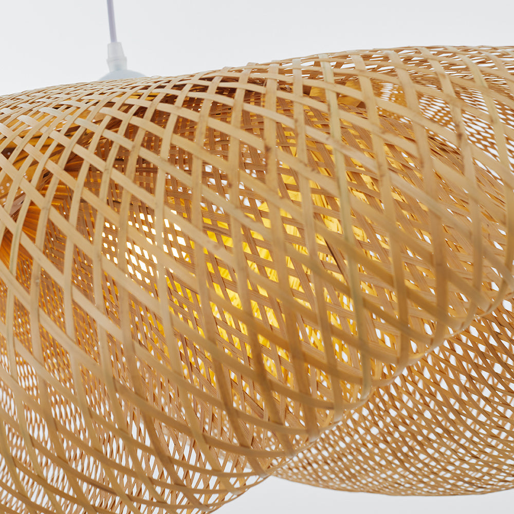 Ritta Suspension Nuage Bohème, Bambou, Bois, Salon