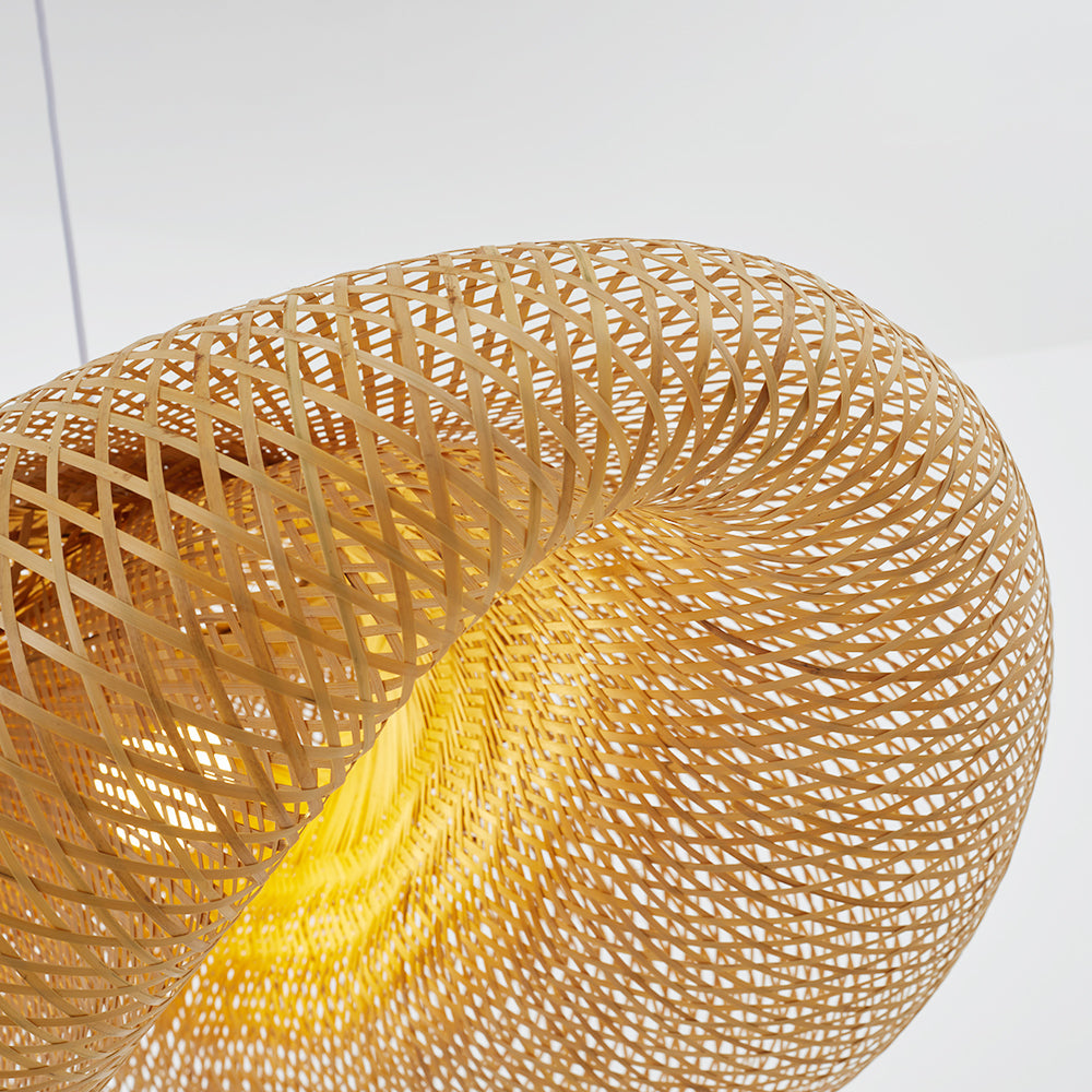 Ritta Suspension Nuage Bohème, Bambou, Bois, Salon