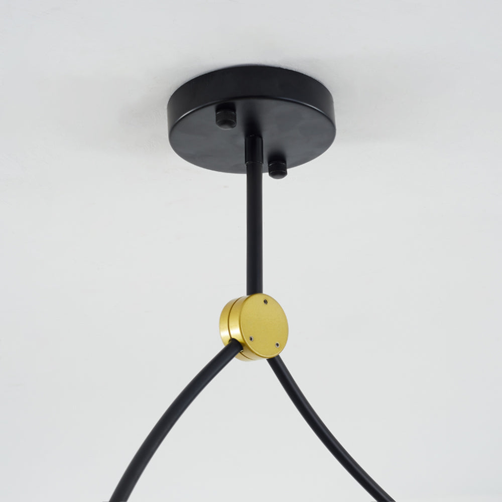 Valentina Plafonnier Linéaire Minimaliste, Metal, Or, Salon