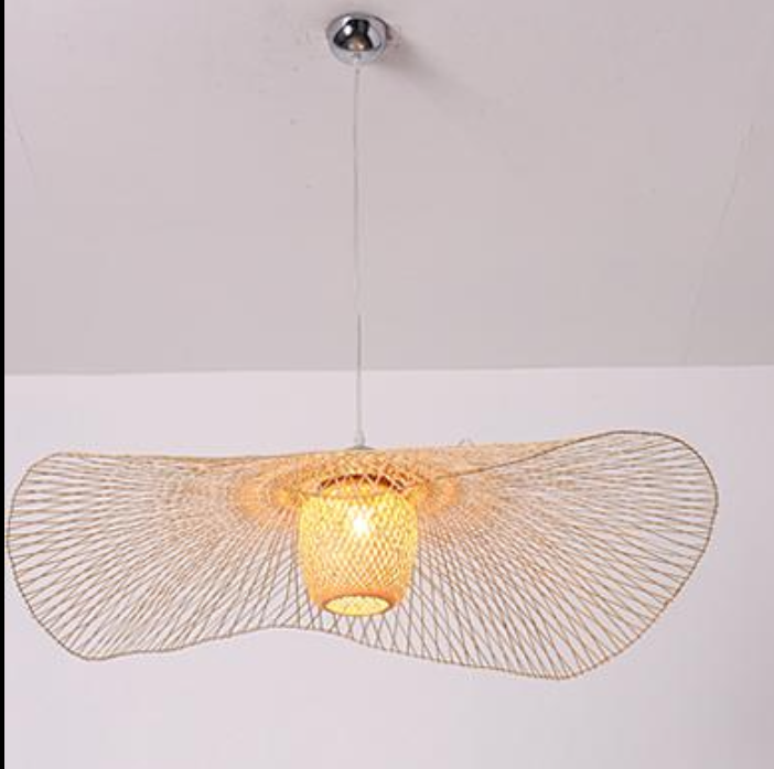 Ritta Suspension Rond Vintage, Bambou/Bois, Bois, Salon