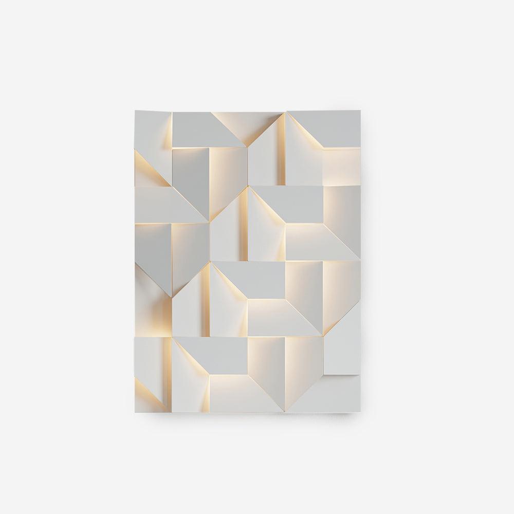 Wall Lamp 3D Geometric Panels Layered Light Art Remote Dimming Modern - Letslighting