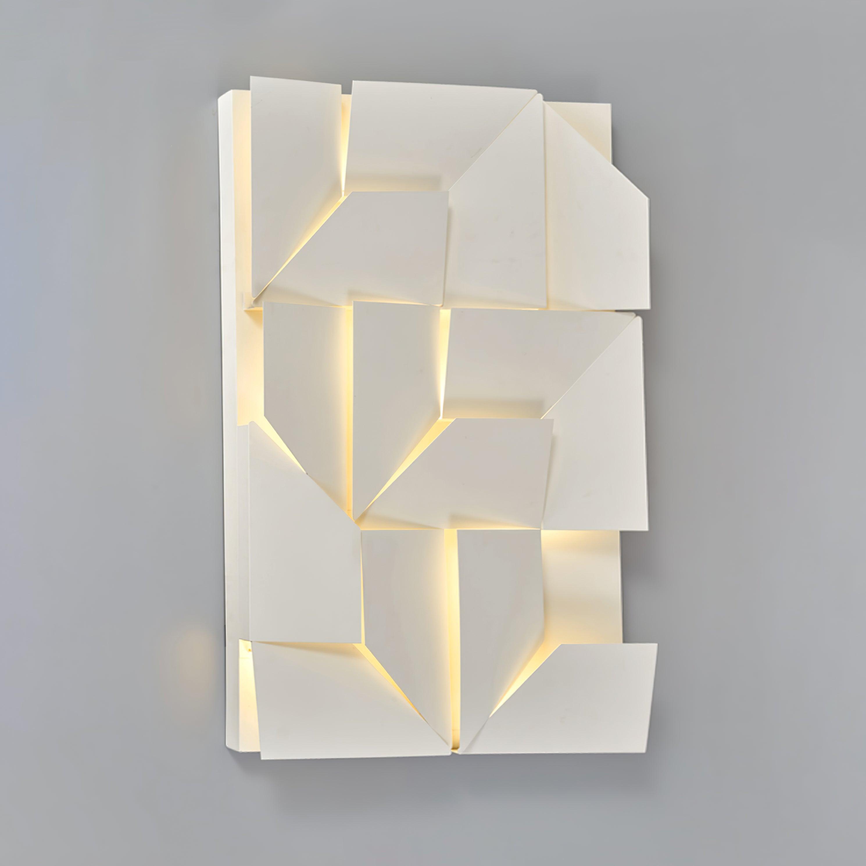 Wall Lamp 3D Geometric Panels Layered Light Art Remote Dimming Modern - Letslighting