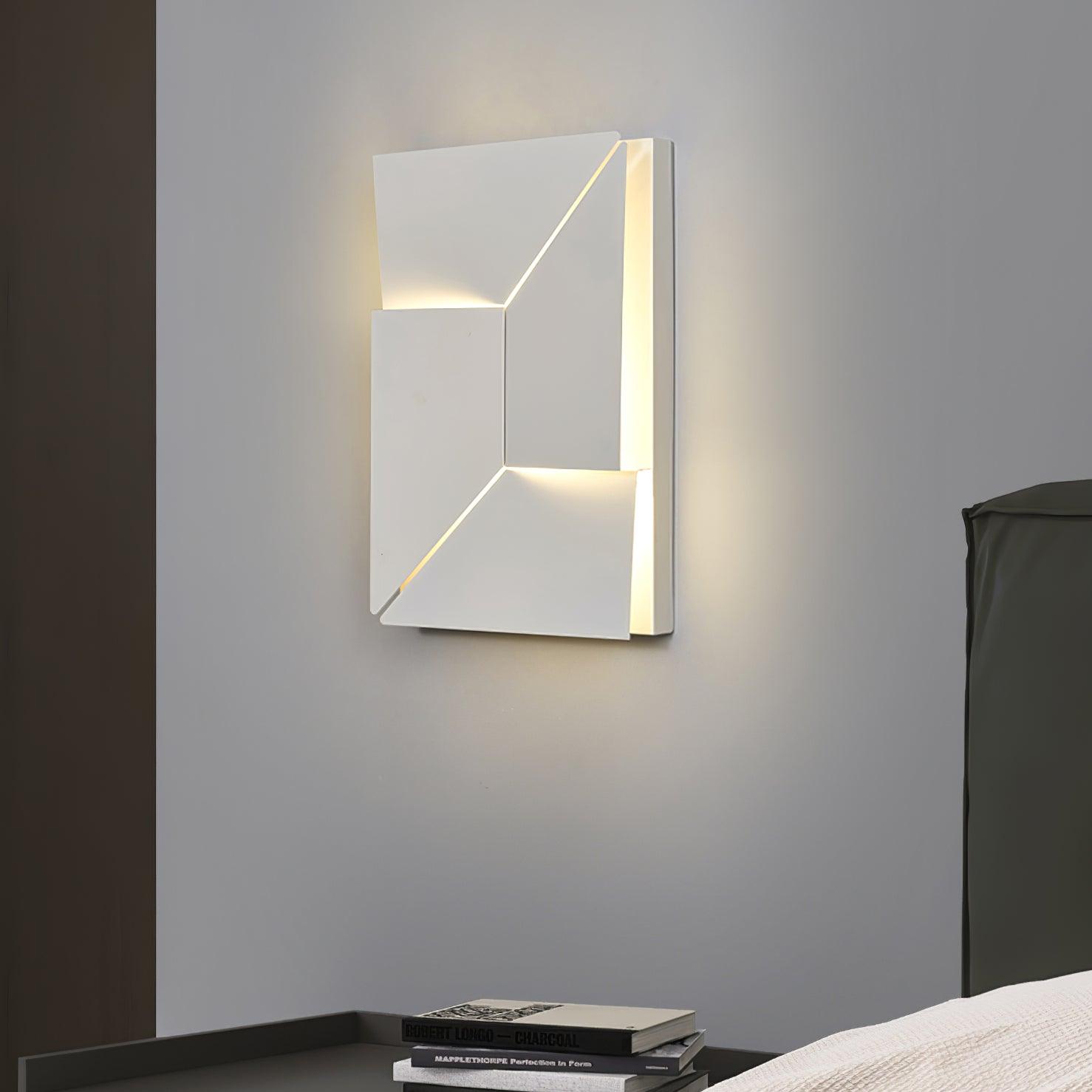 Wall Lamp 3D Geometric Panels Layered Light Art Remote Dimming Modern - Letslighting