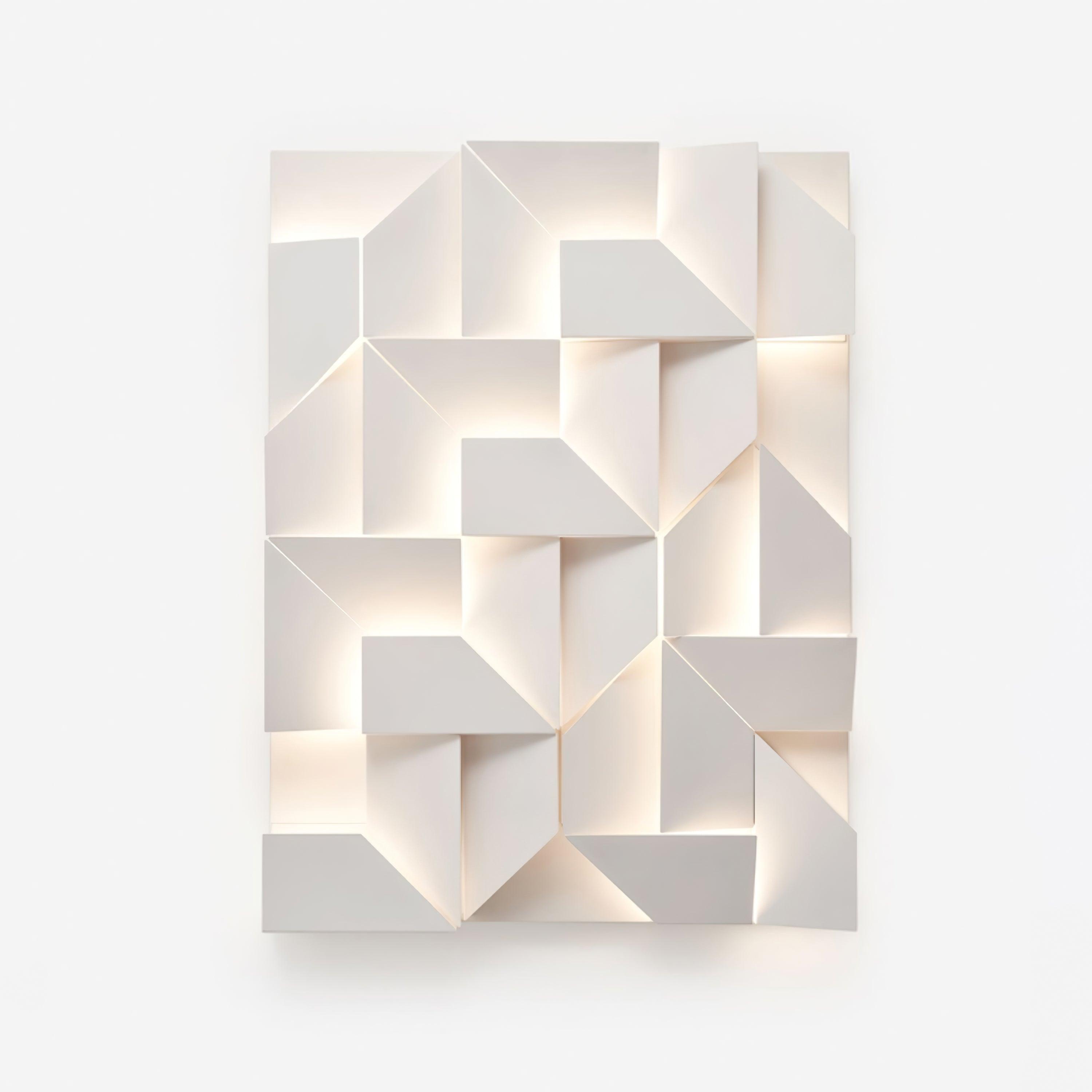 Wall Lamp 3D Geometric Panels Layered Light Art Remote Dimming Modern - Letslighting