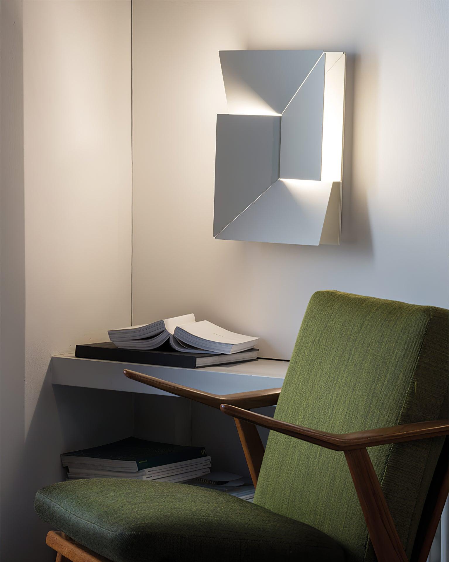 Wall Lamp 3D Geometric Panels Layered Light Art Remote Dimming Modern - Letslighting