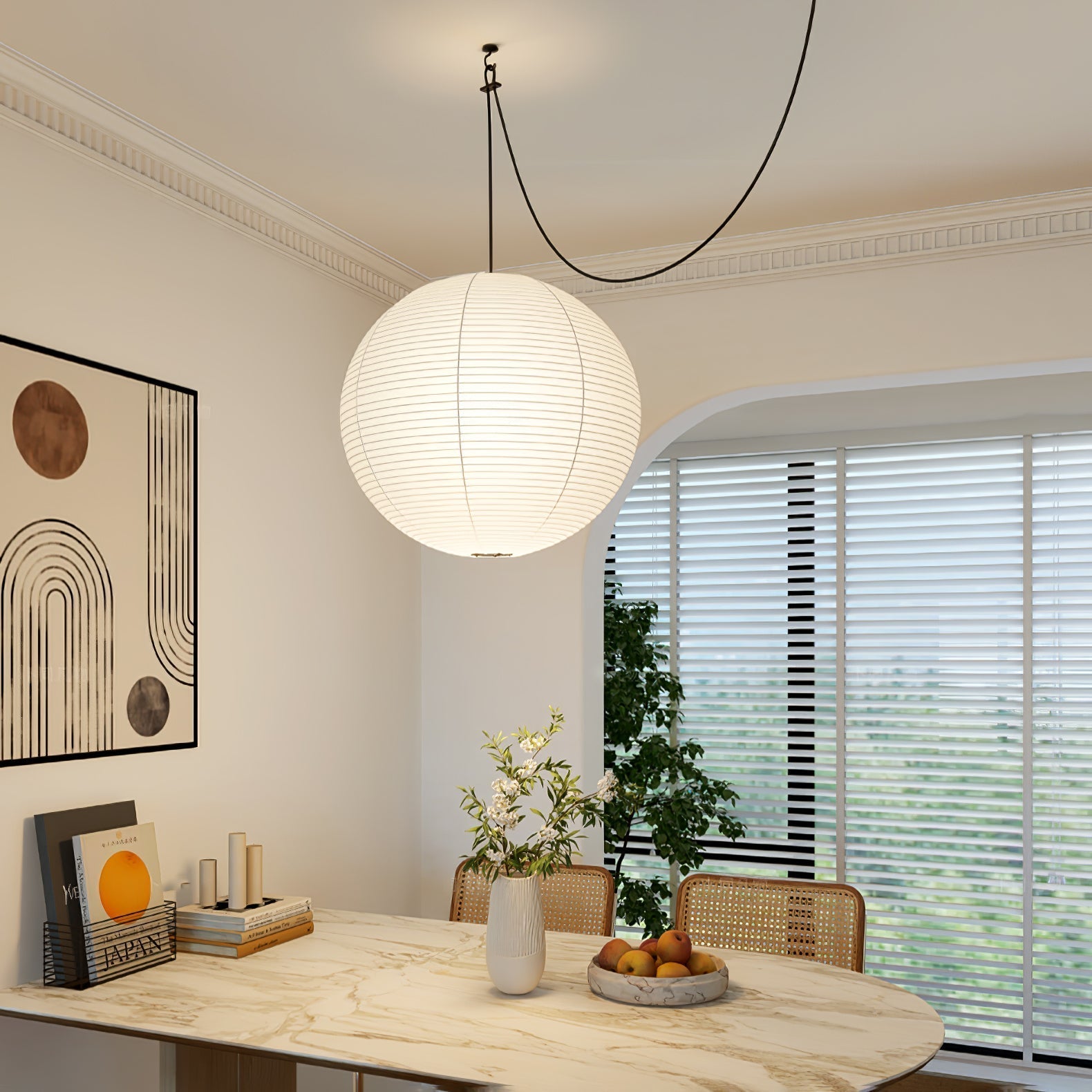 Akari A Pendant Swag Light - Blowlighting