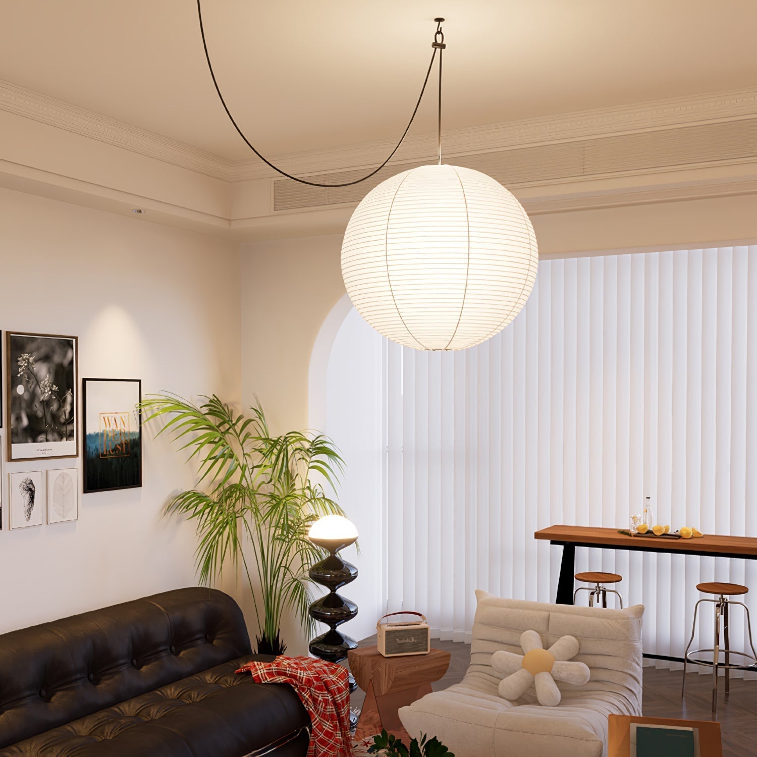 Akari A Pendant Swag Light - Blowlighting