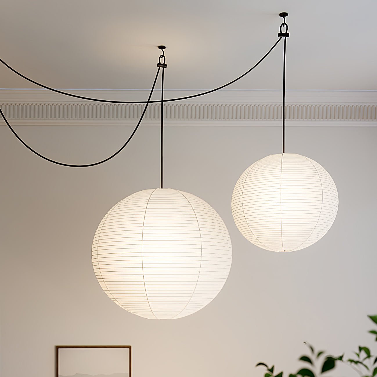 Akari A Pendant Swag Light - Blowlighting