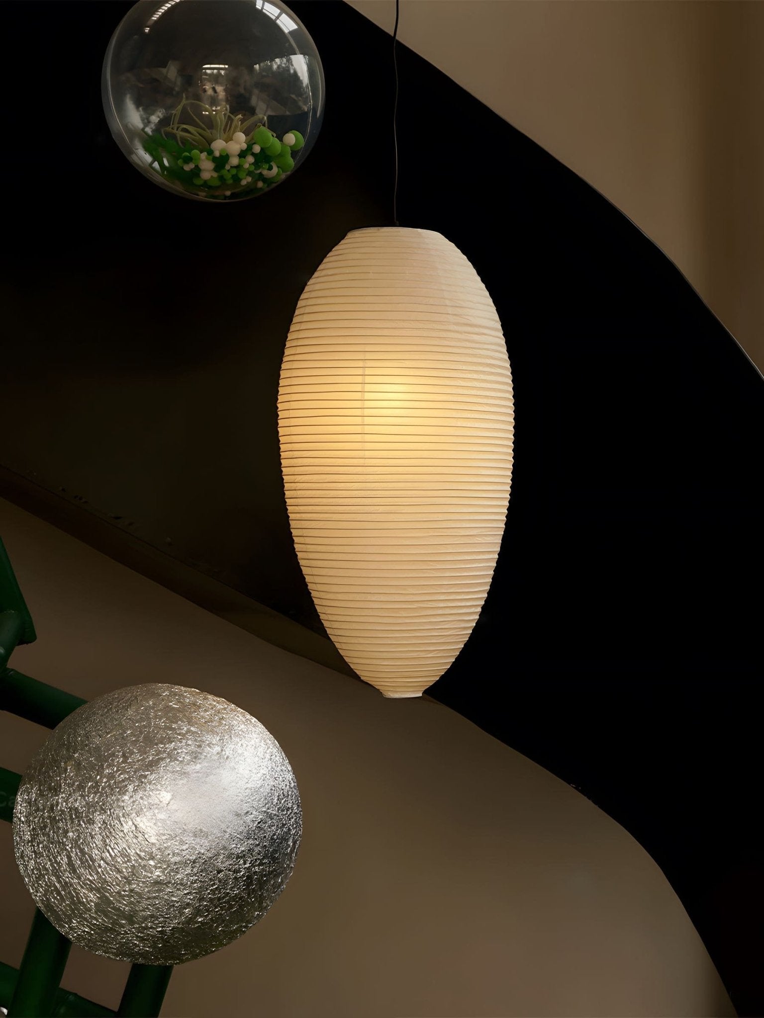 Washi Paper Chestnut Pendant Lamp - Blowlighting