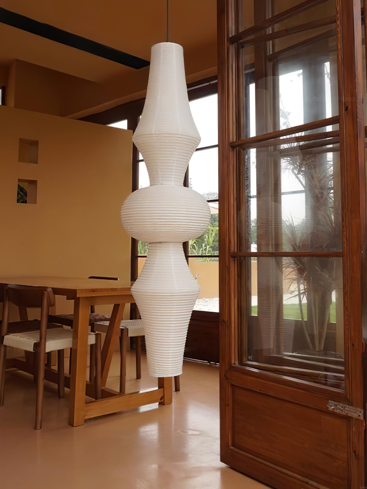 Washi Paper E Pendant Light - Blowlighting