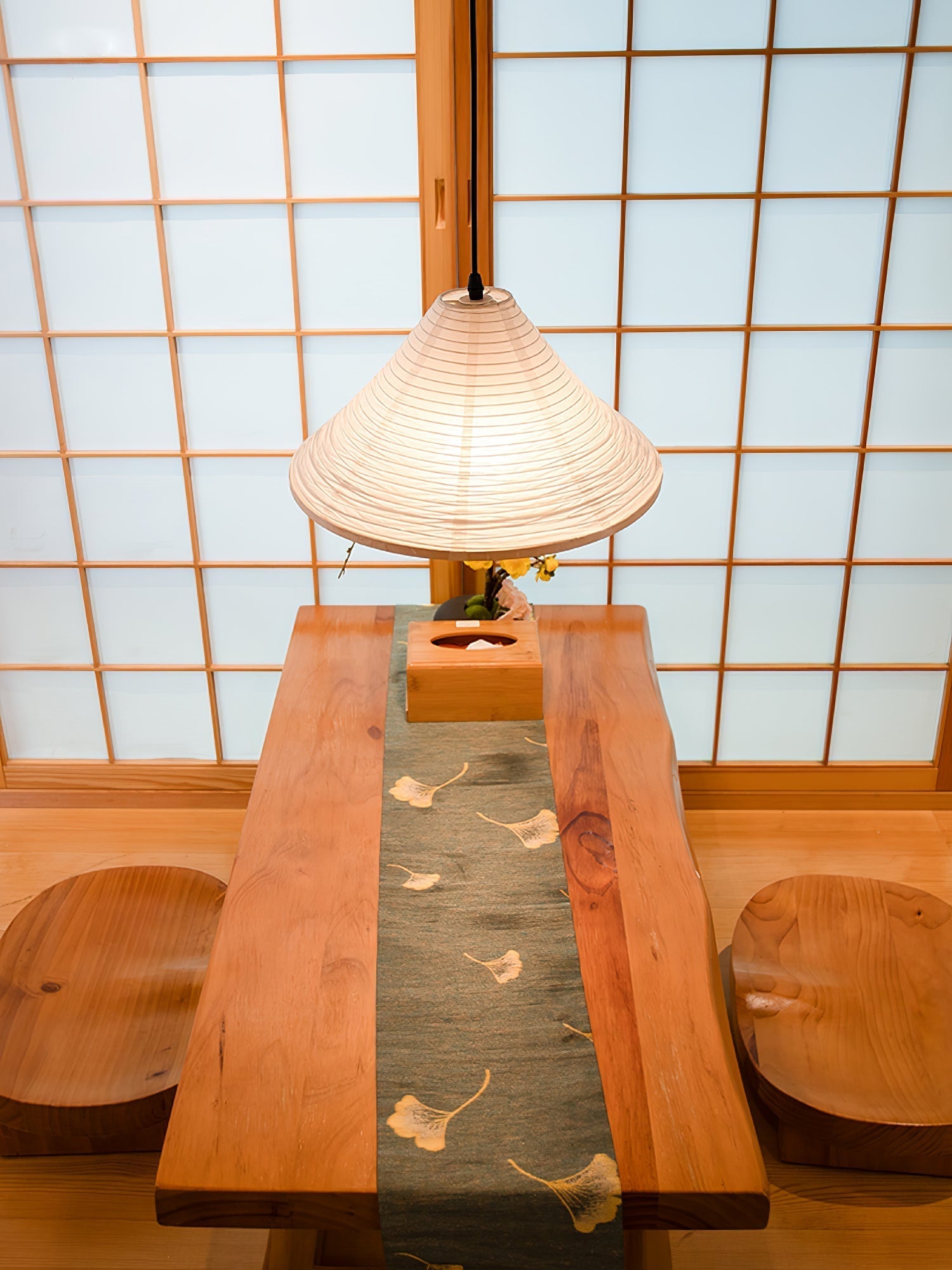 Washi Paper Pyramid Pendant Lamp - Blowlighting