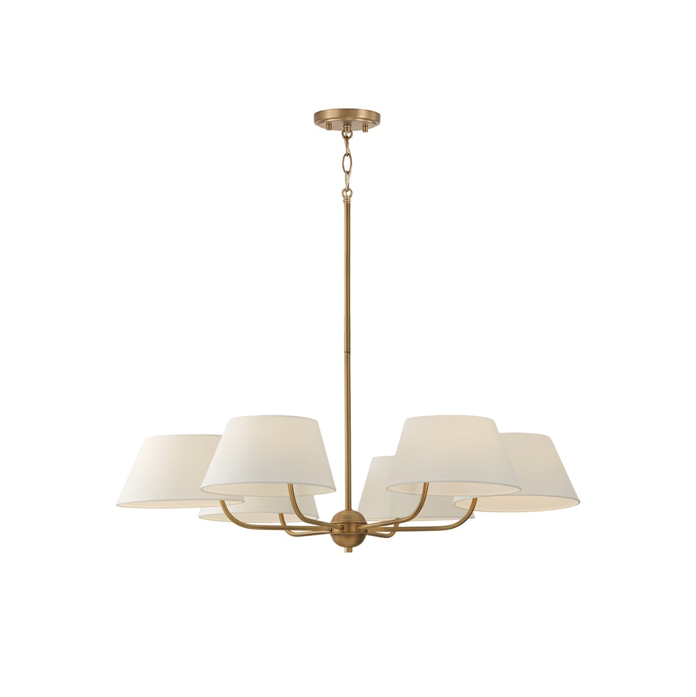 Arcara Vintage Industrial Brass Fabric Chandelier - Lamp Copper