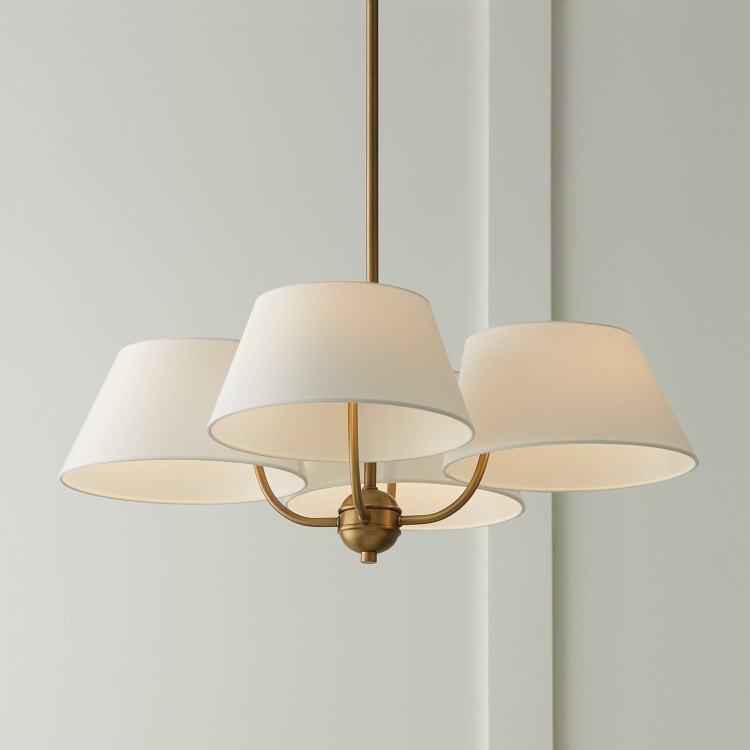 Arcara Vintage Industrial Brass Fabric Chandelier - Lamp Copper