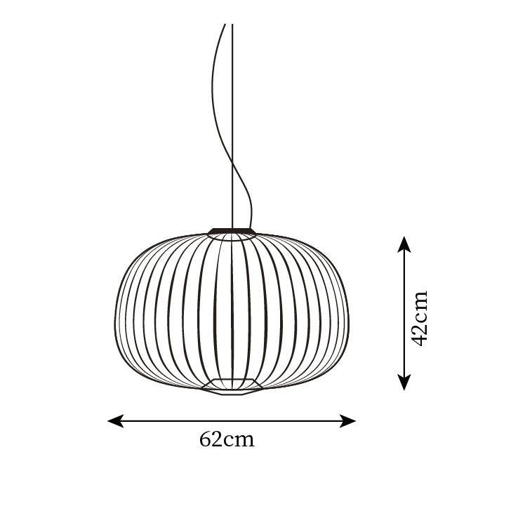 Aero Lightweight Spokes Cage Pendant Light - Letslighting