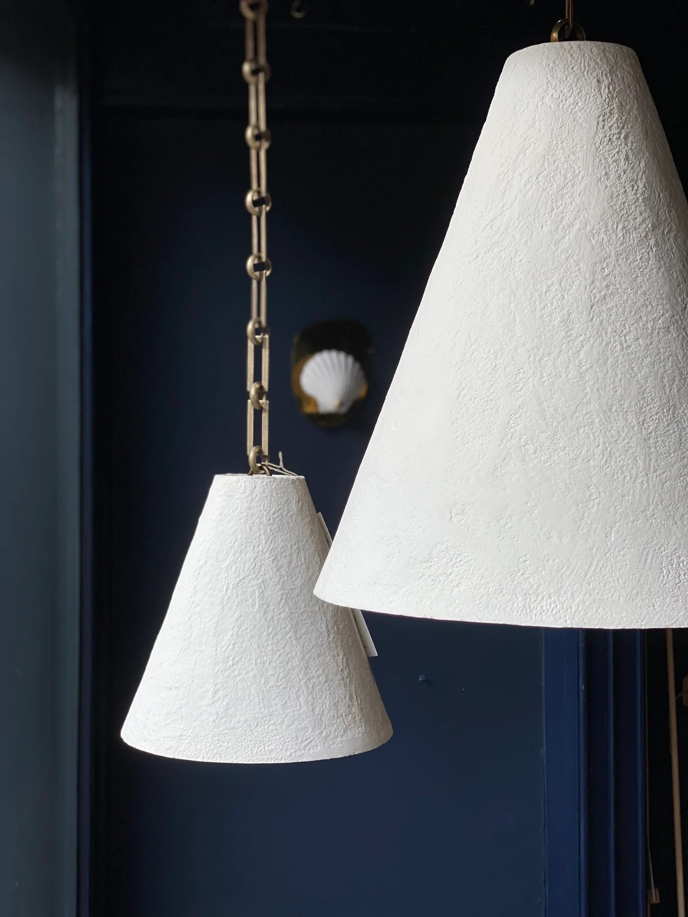 Zavelila Modern Minimalist White Plaster Metal Pendant Lamp - Lamp Copper
