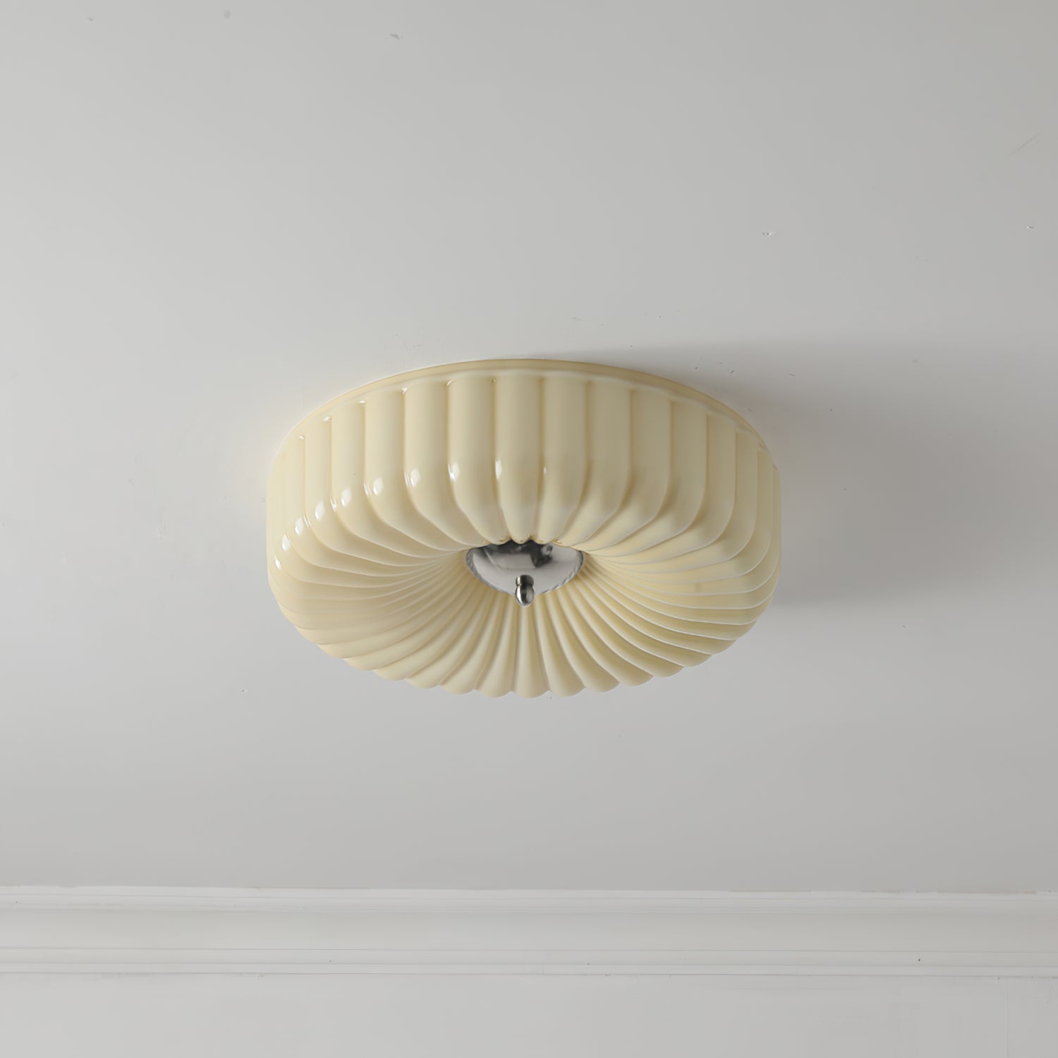 Zathee Modern Minimalist Glass Metal Flush Mount Ceiling Light - Lamp Copper