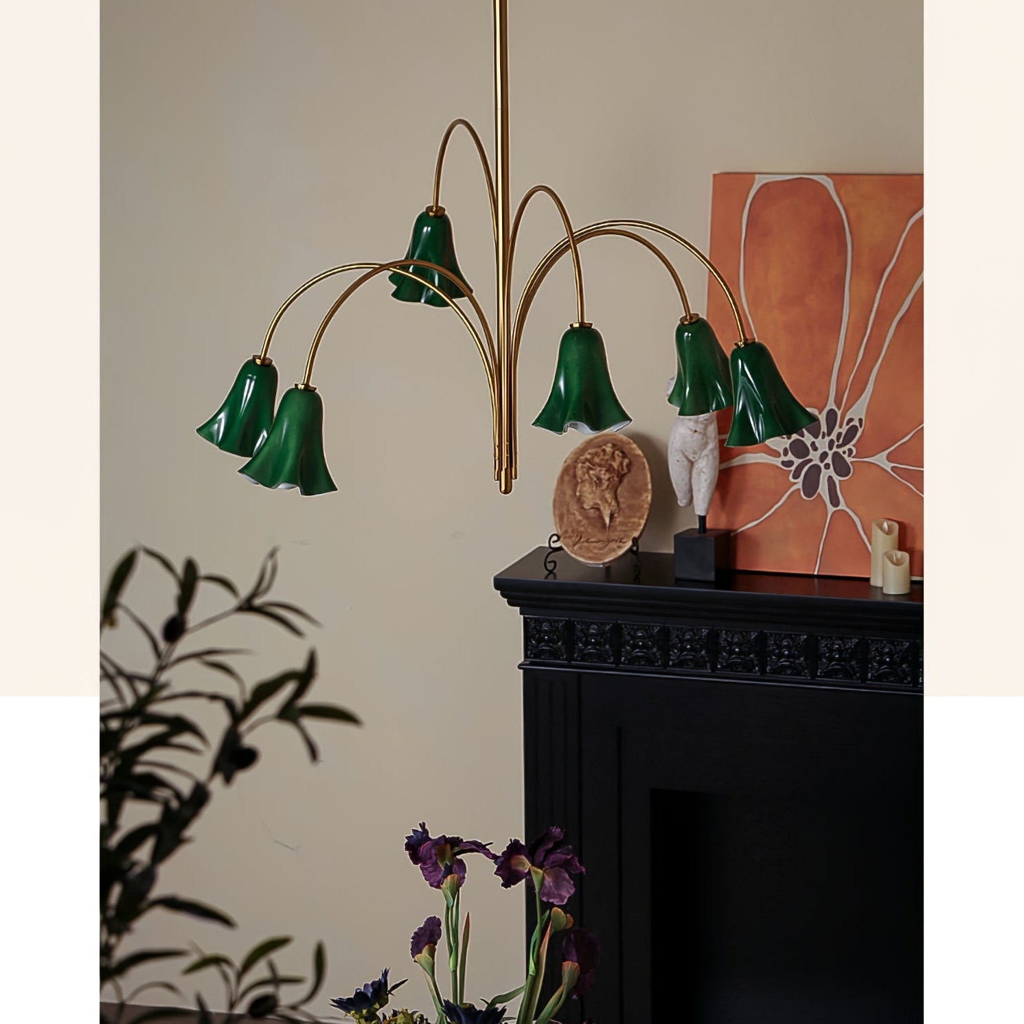 EmeraldBell Glass Pendant Chandelier - Blowlighting