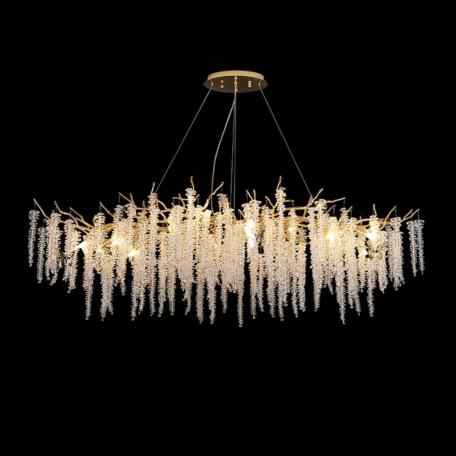 Solara Chandelier Wisteria Flower Crystal - Letslighting