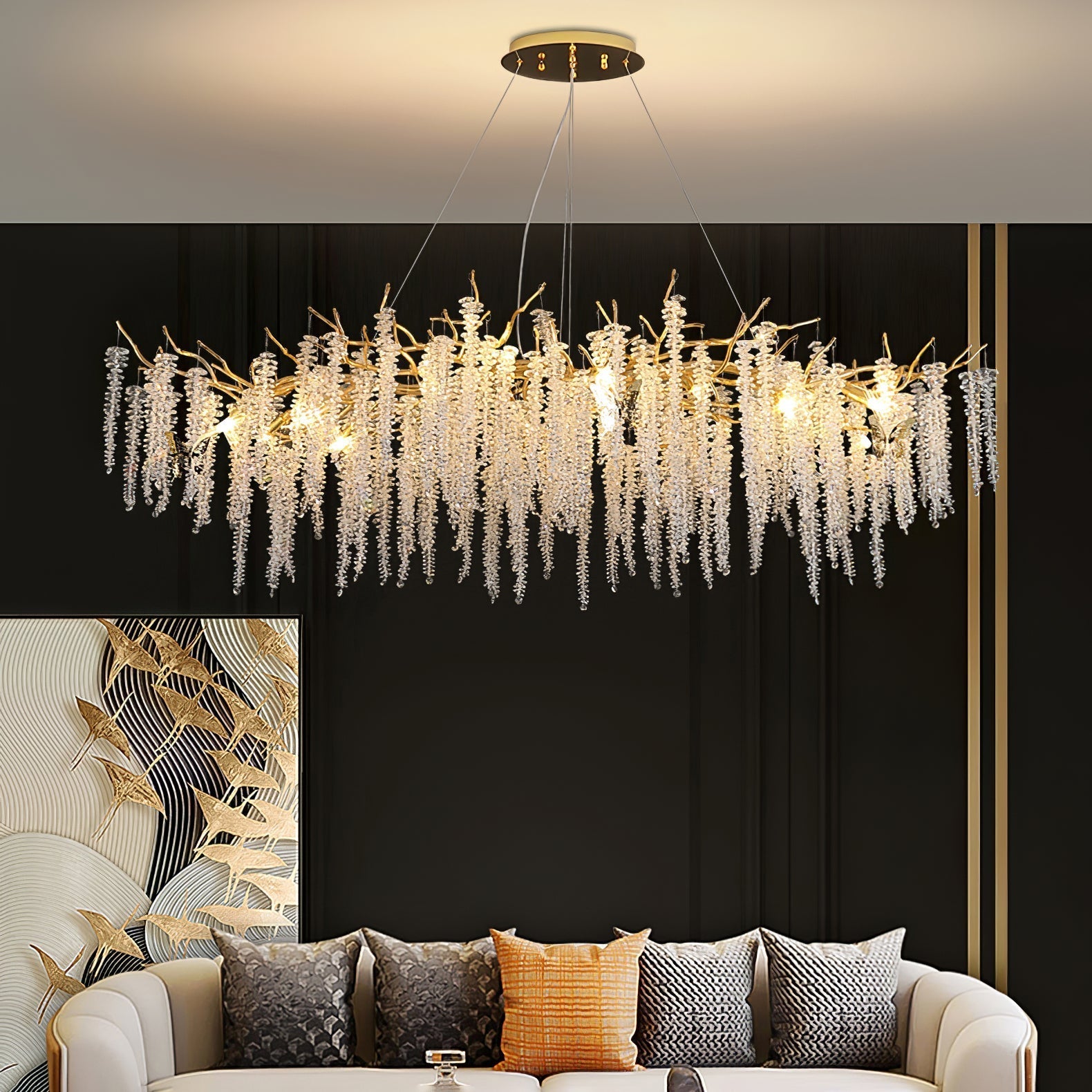 Solara Chandelier Wisteria Flower Crystal - Letslighting