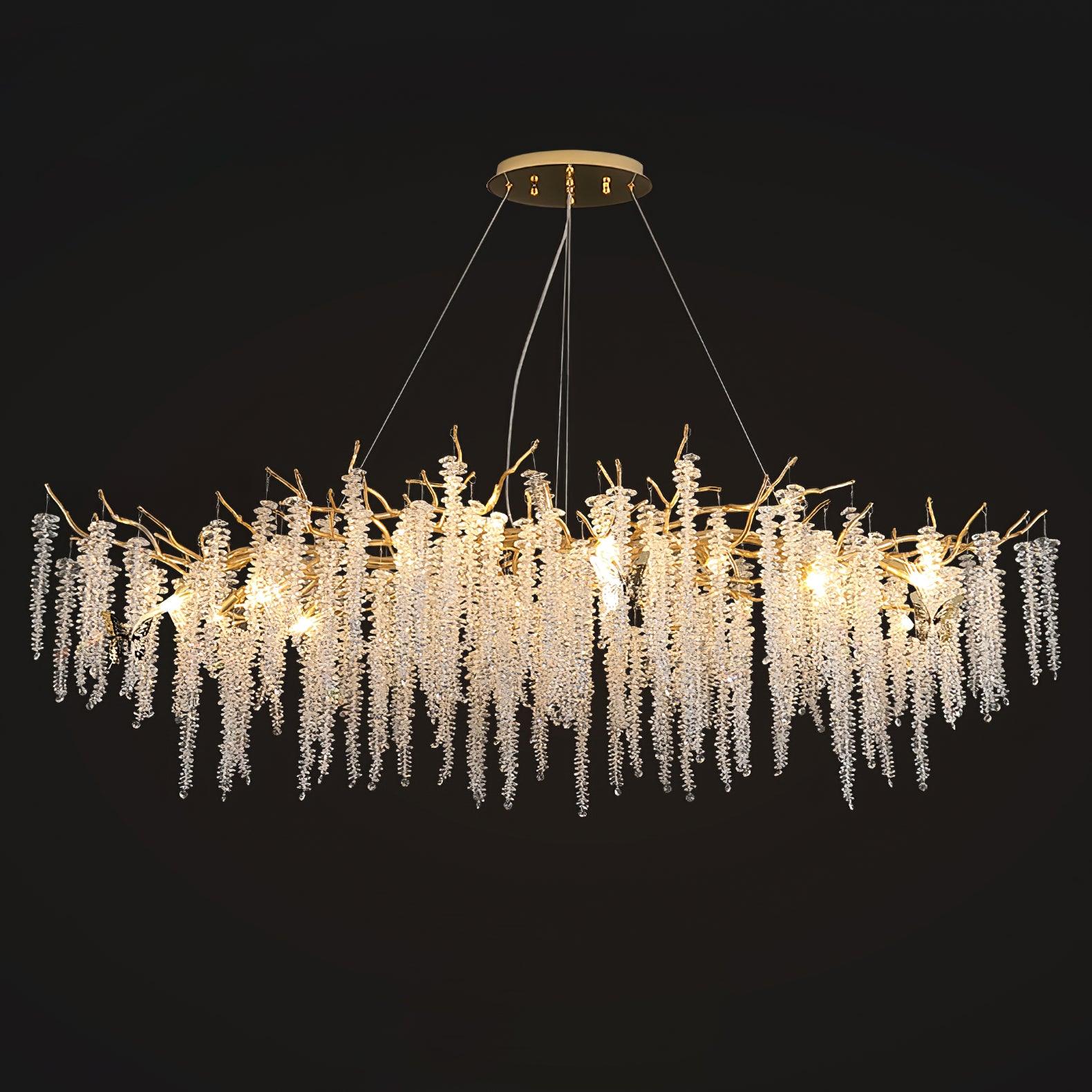 Solara Chandelier Wisteria Flower Crystal - Letslighting
