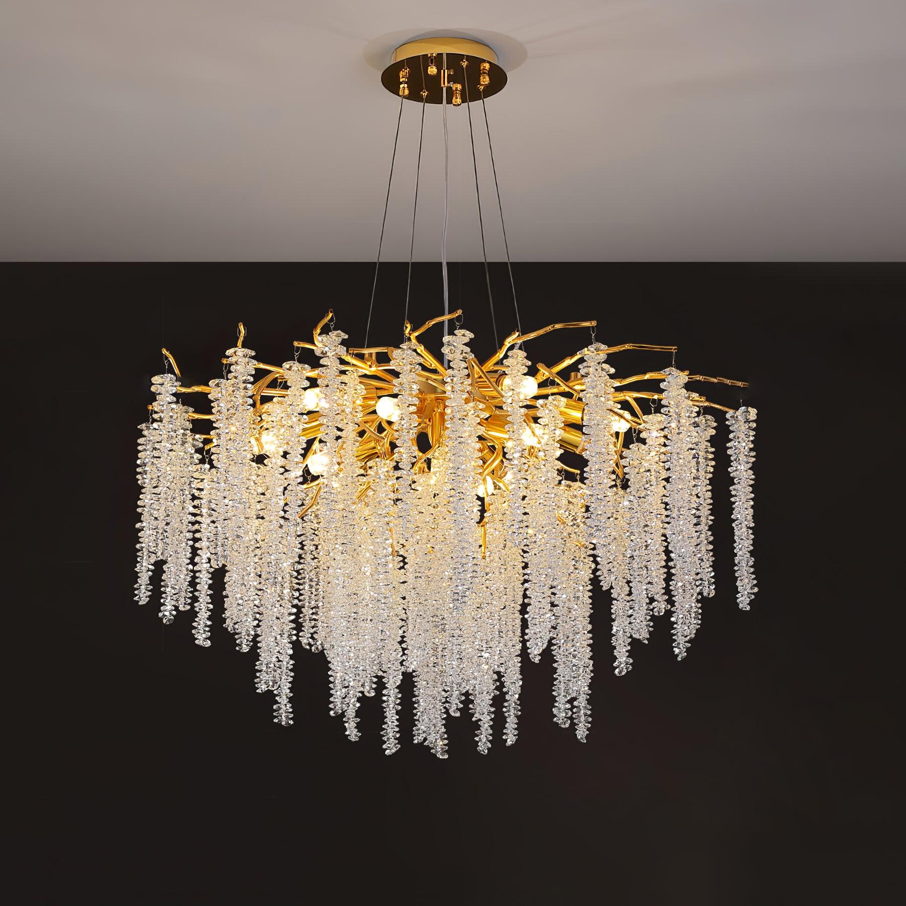Solara Chandelier Wisteria Flower Crystal - Letslighting