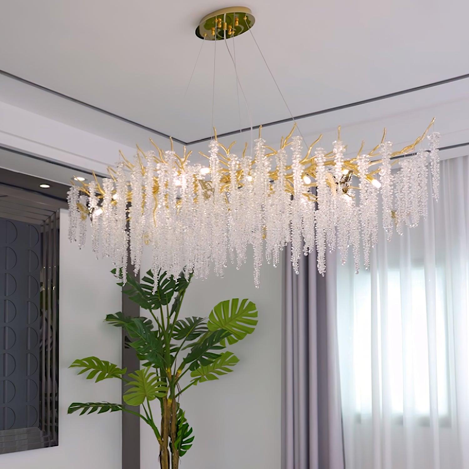 Solara Chandelier Wisteria Flower Crystal - Letslighting